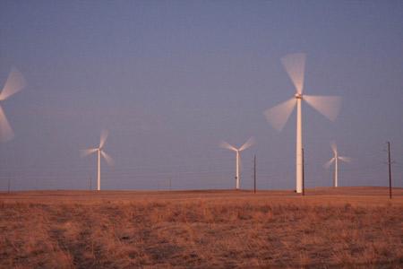 Large Wind Farm on private land, northeastern Colorado