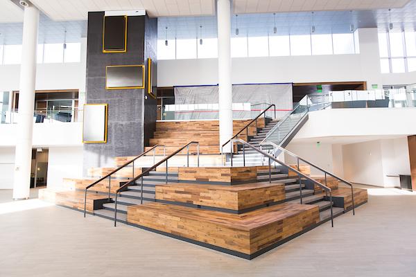 Photo of the stairs located in Campus Commons