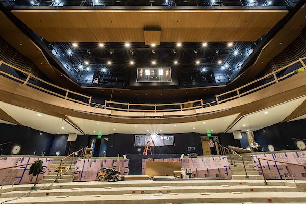 View of Campus Commons auditorium looking out from the stage