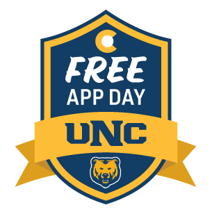 UNC free app day logo