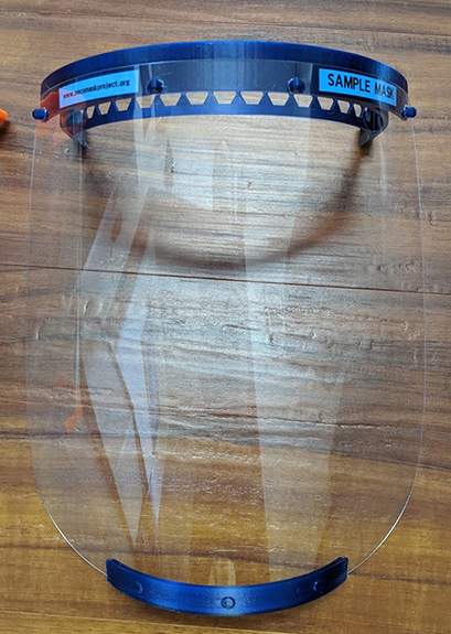 Finished face shield