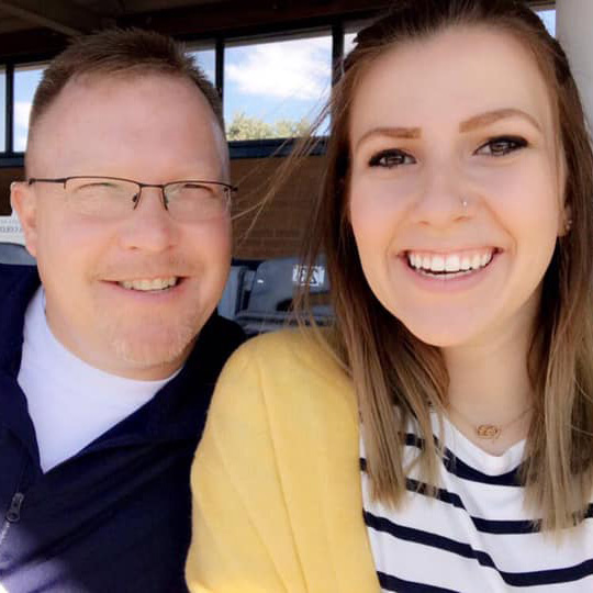 HannahGrace with her family in UNC gear