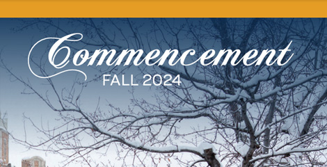 Commencement fall 2024 english program cover.