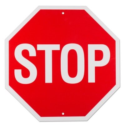 a stop sign