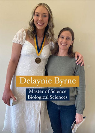 Graduate Student Delaynie Byrne with faculty member