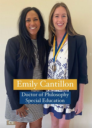 Graduate Student Emily Cantillon with faculty member