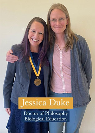 Graduate Student Jessica Duke with faculty member