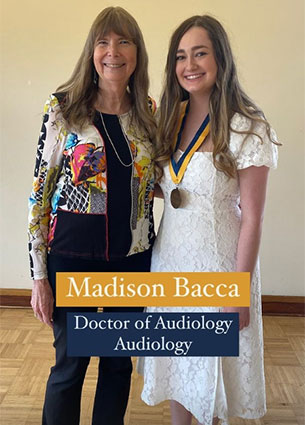 Graduate Student Madison Bacca with faculty member