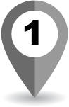 Road marker indicating weeks 1 and 2