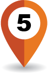 Road marker indicating weeks 5 and 6