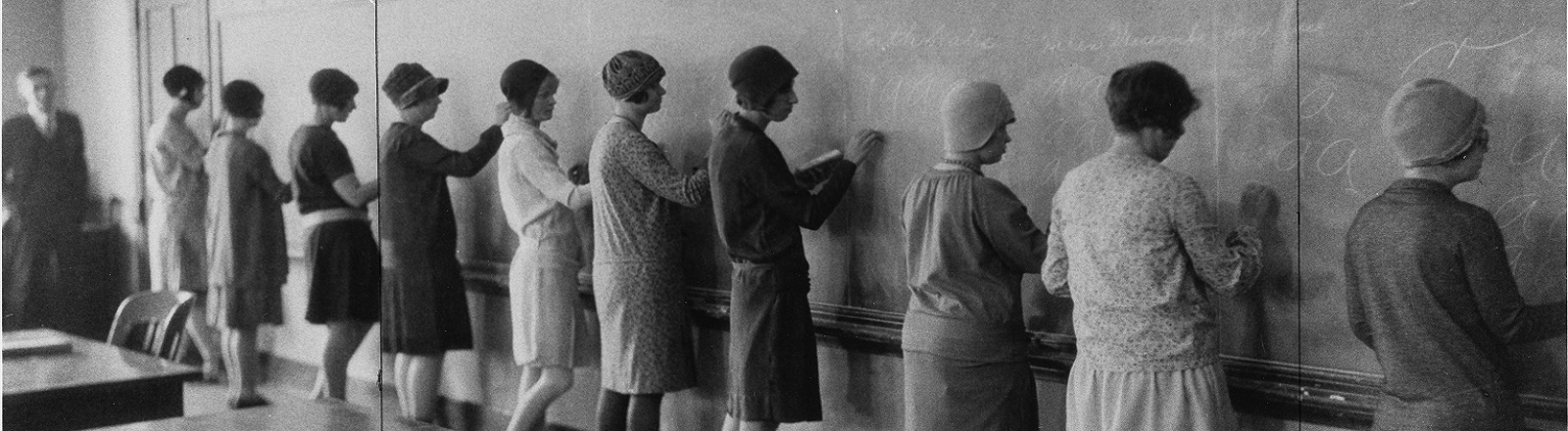 Vintage photo of student teachers