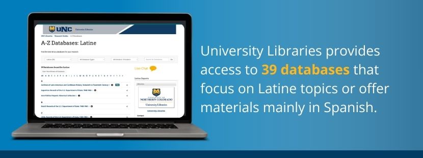 39 databases that focus on Latine topics or offer materials in Spanish