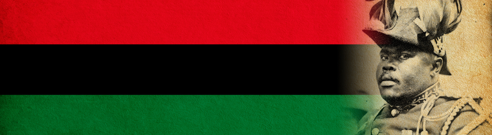african flag and Marcus Garvey