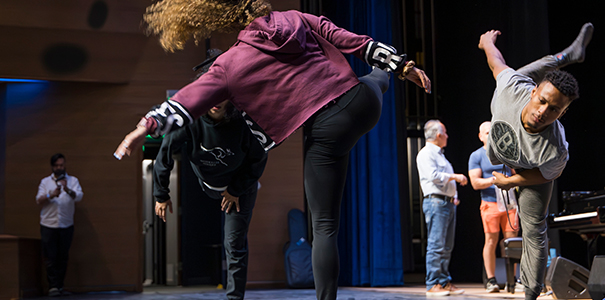 Dancers practicing