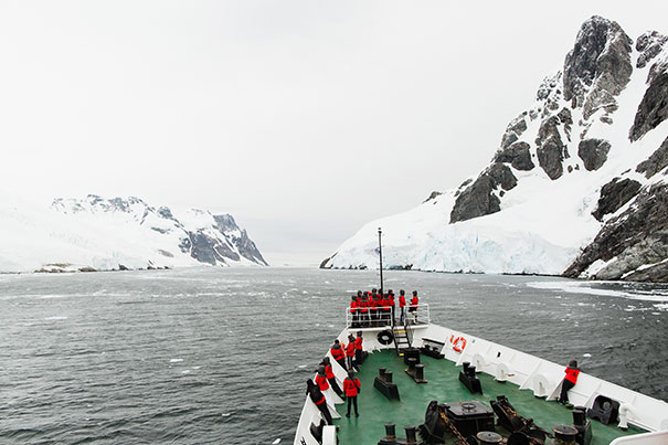 boat in antarctic