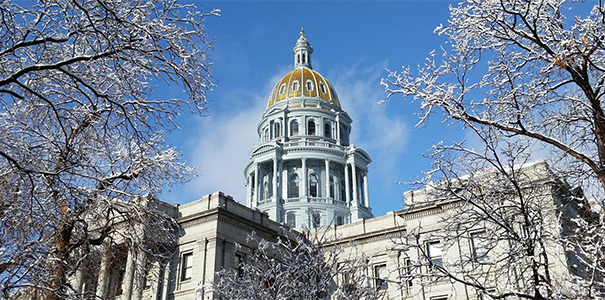Outside view of the Colorado capitol building