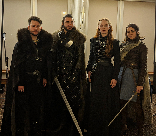 Cosplayers at an event regarding Game of Thrones in March