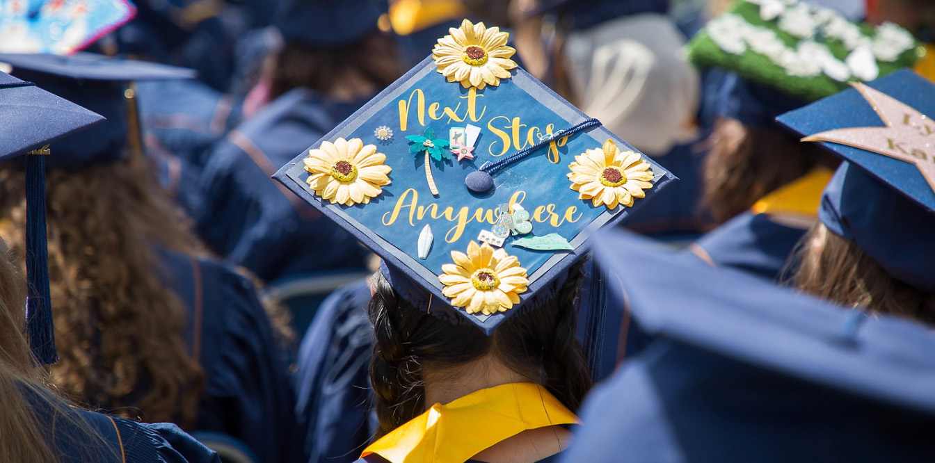 Close up of a graduation cap