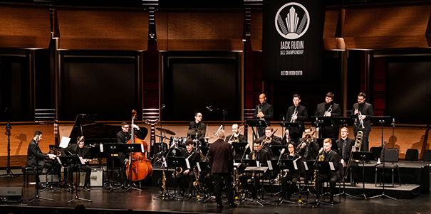 UNC band competing at Jack Rubin jazz competition in New York
