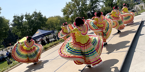 Dancers from previous Latinx Heritage Month celebration