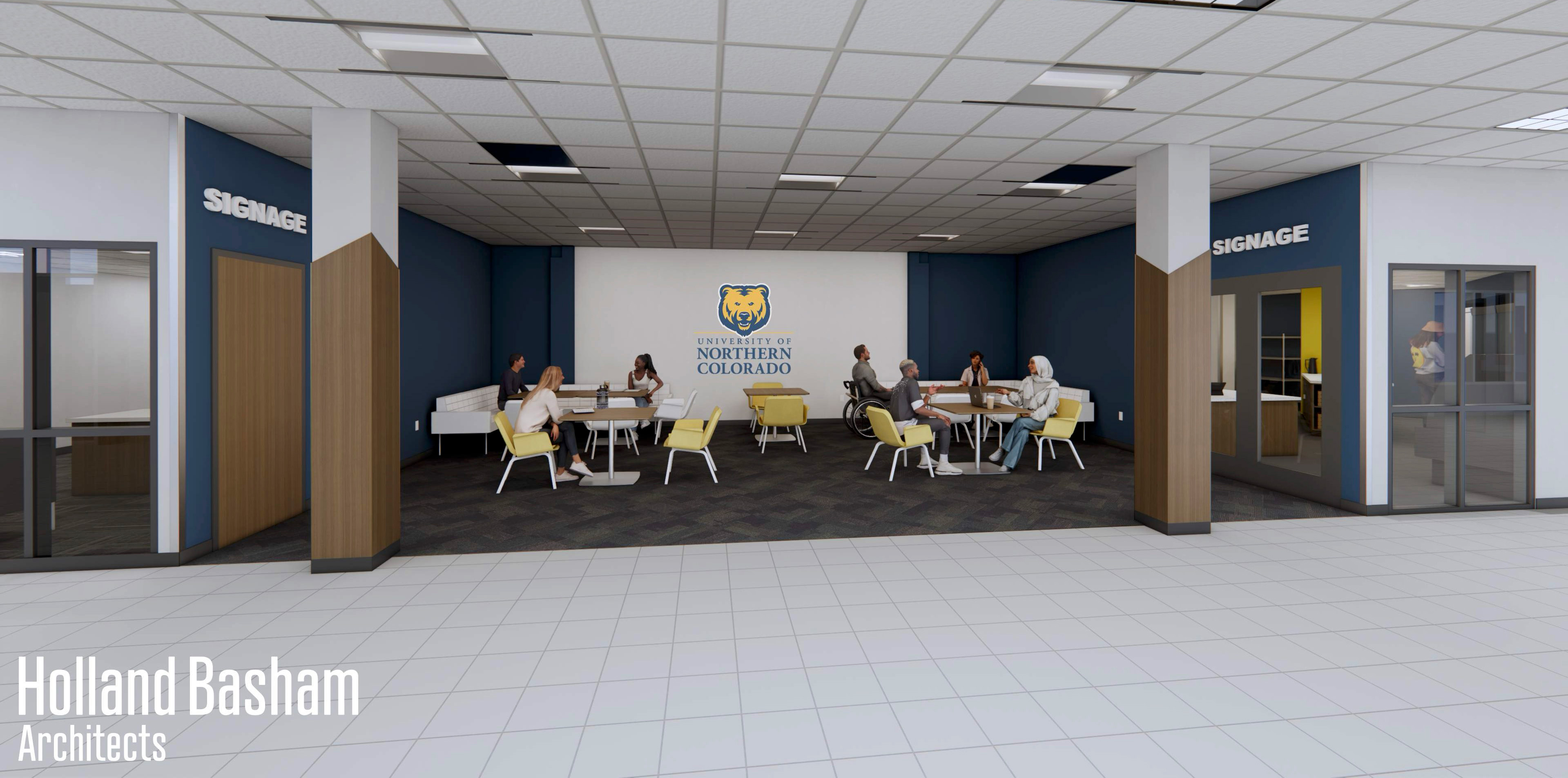 Rendering of a new student lounge