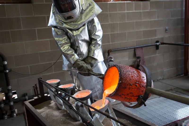 The UNC Sculpture Foundry in action