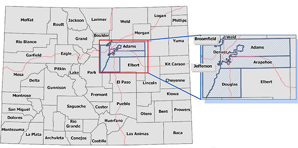 A look at certain counties in Colorado regarding COVID-19 earlier this year