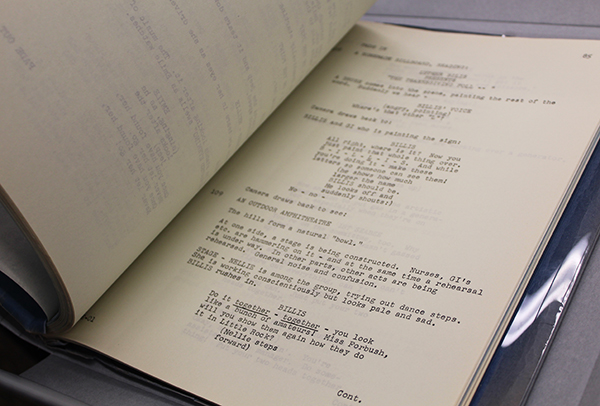 Inside look of the original screenplay of "South Pacific."