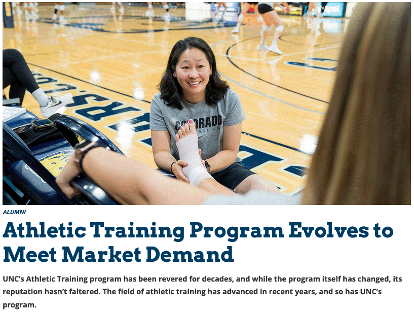 Athletic Training Program Evolves to Meet Market Demand