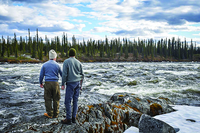 Dunn and Cleason scout rapids near the Arctic Circle