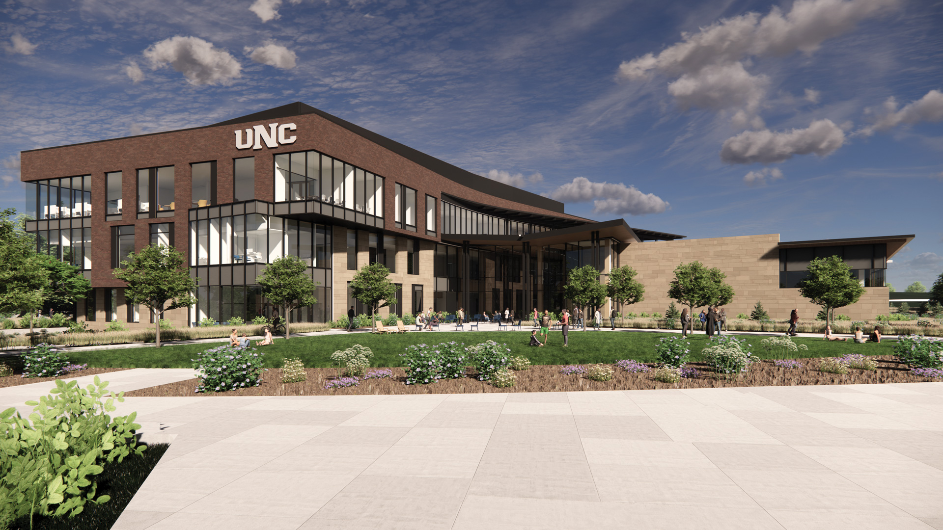 Graphical rendering of the proposed College of Osteopathic Medicine building.