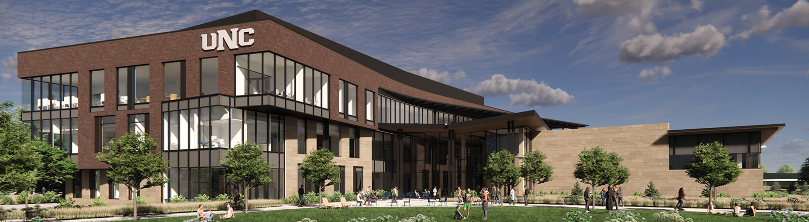 Graphical rendering of the proposed College of Osteopathic Medicine building.